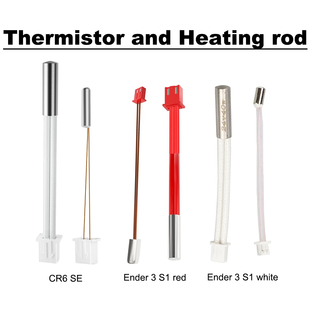 

6 шт. CR6 SE 90 мм XH2.54 24 в 40 Вт картриджный нагреватель 100K Термистор для быстрого температурного датчика XH1.25 деталь 3D-принтера