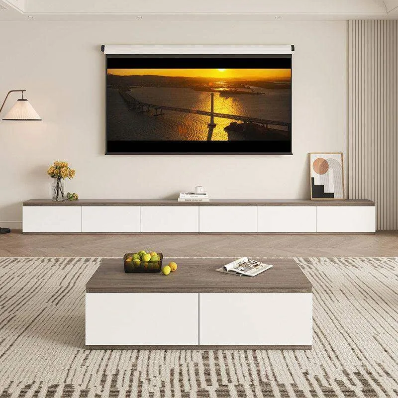 Mueble de TV Moderno con Diseño Vertical, Mueble de Entretenimiento de Lujo con Vitrina y Almacenamiento, Muebles de Televisión para el Hogar