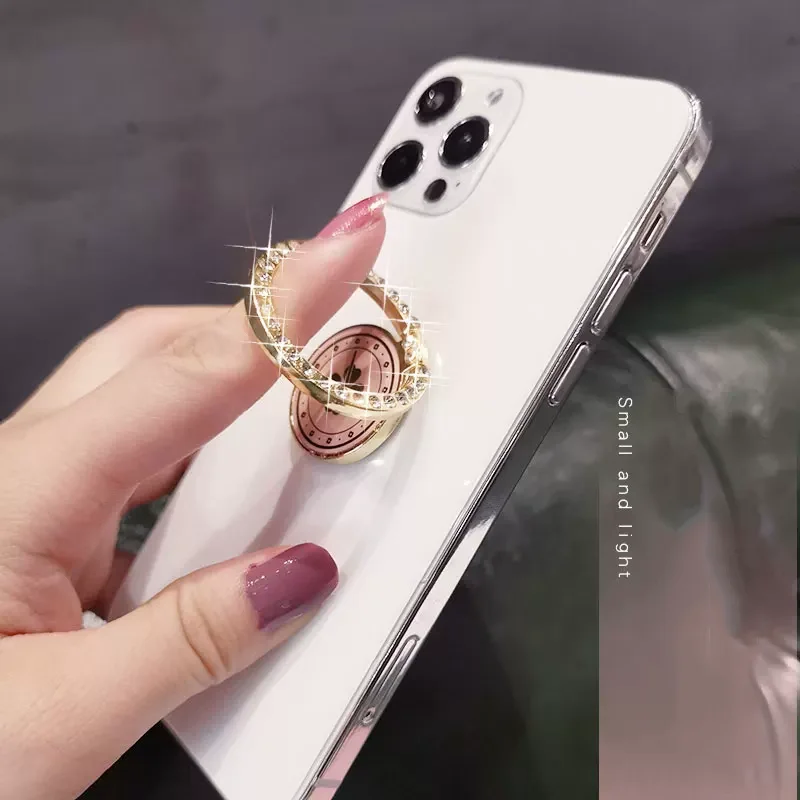 

Chic Mobile Phone Holder Finger Ring Fashionable Rotating Adhesive Buckle Ring Universal Desktop Support For Cellphone