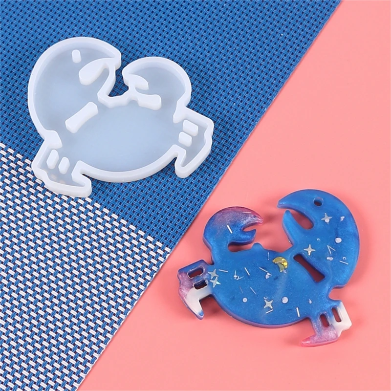 Y1UB Pendant Mold Constellations Silicone Keychain Mould Resin Epoxy Mold Casting Molds Home Jewelry Making Clay Molds Tool