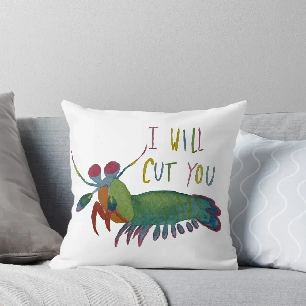 

Mantis Shrimp Threat Throw Pillow Christmas Pillow Cases New year Custom Cushion Cushions For Decorative Sofa pillow