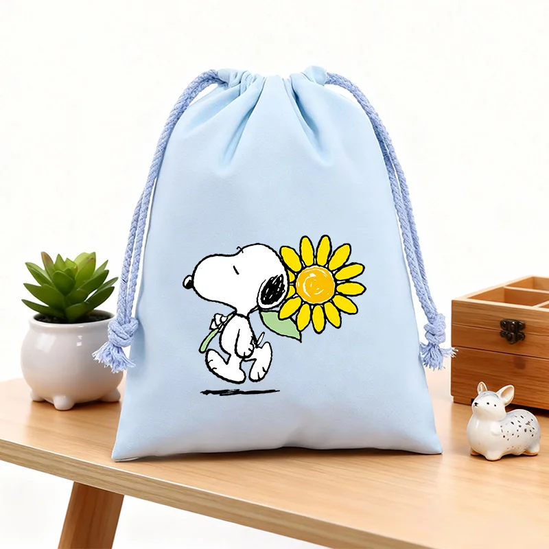 

Сумка на шнурке Snoopys, подарочные пакеты с героями мультфильмов, милая детская сумка для хранения и взрослых, дорожная одежда, косметический реквизит, органайзер, товары для вечеринок
