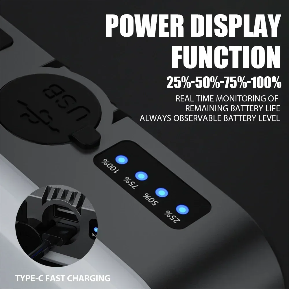 High Strong Power Solar LED Camping Lantern USB Rechargeable Emergency Repair Lamp Outdoor Waterproof Portable Hanging Light