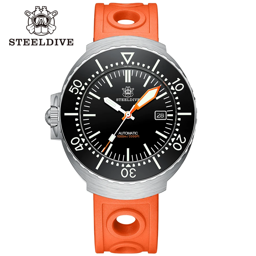 Steeldive SD1980 Horloge uit één stuk 45MM Heren duikhorloge Automatisch mechanisch BGW9 Lichtgevend 1000M waterbestendig saffierhorloge
