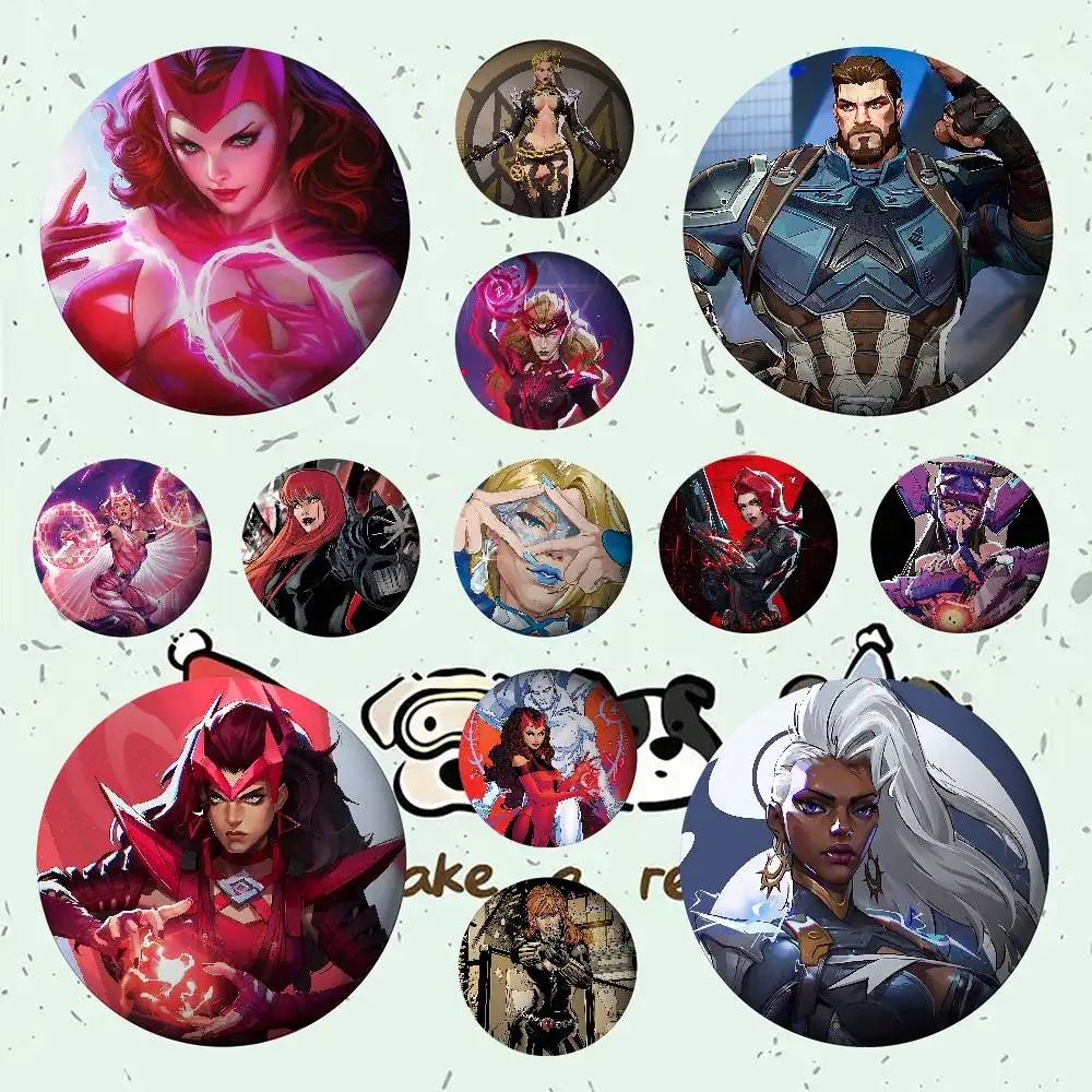 

Hot M-Marvel R-Rivals Badges Fans' Cartoon Lapel Pins Brooch Emblem Trinkets Gifts Folks Backpack Decor Jewelry Pieces