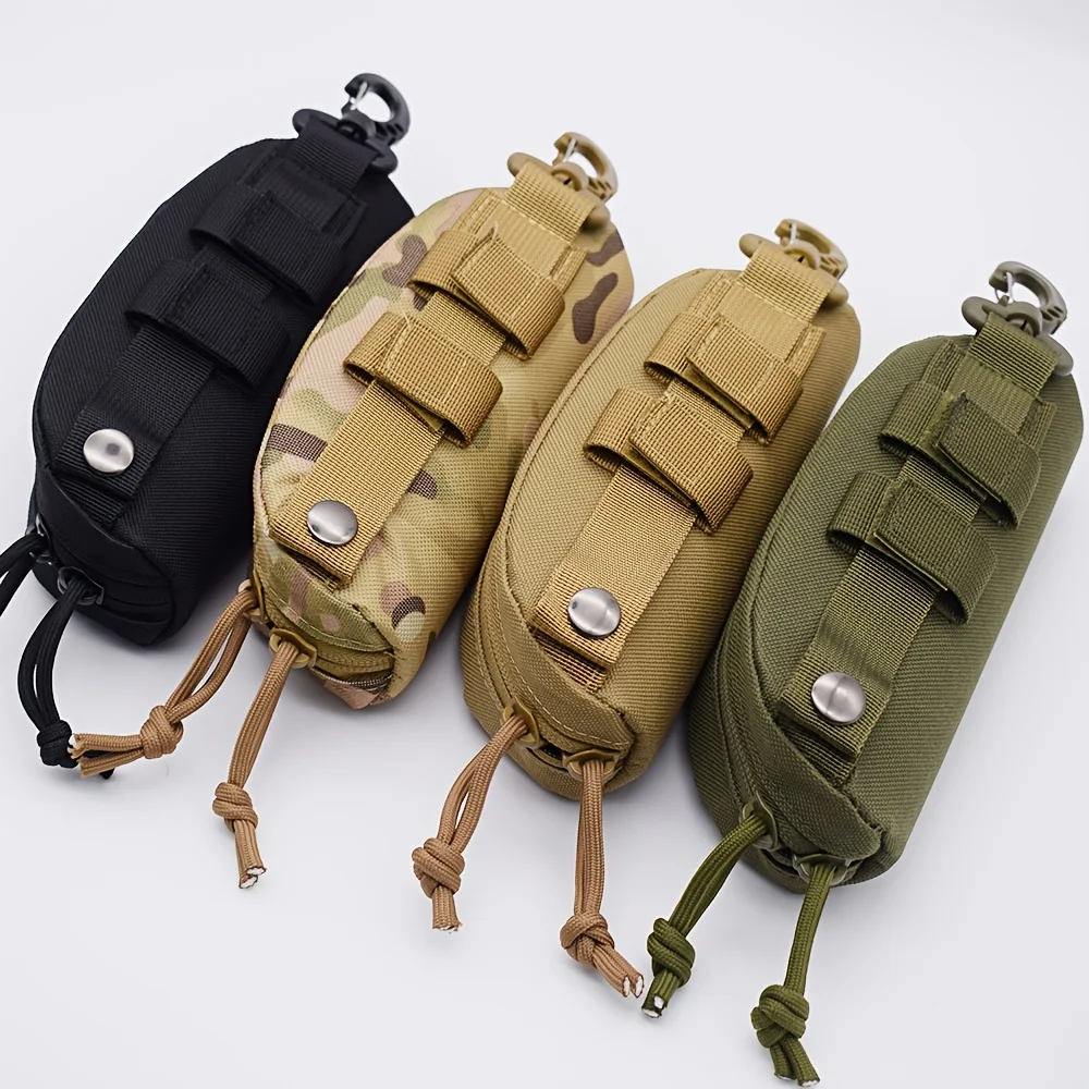 Farbige Taktische Molle-Tasche Hartschalenetui für Outdoor-Wanderungen Brillenetui Tragbarer Brillenschutz Stoßfest Staubdichtes Etui