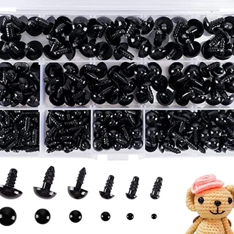 100pcs 500pcs 1000pcs Eyeball Black Plastic Plush Safety Eyes Amigurumi Toy Kid Diy Craft Toy Eyes Animal Doll Accessorie 5-14mm