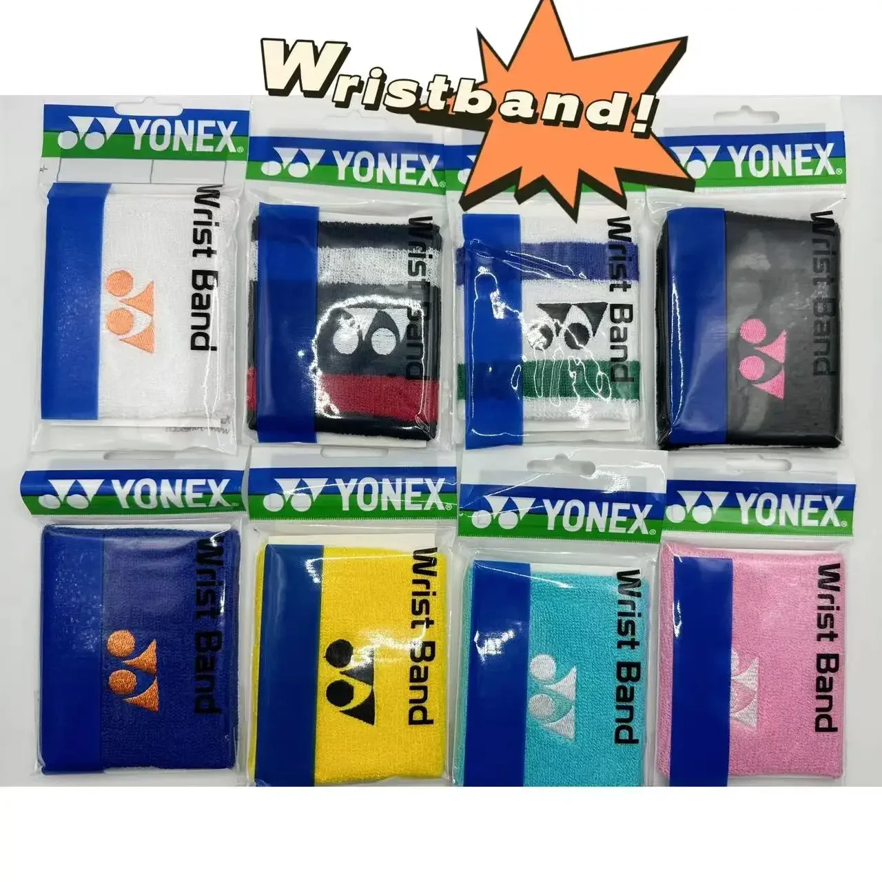 Yonex-pulseira absorvente de suor para badminton e tênis, proteção anti-entorse, clássico, 75 ° aniversário