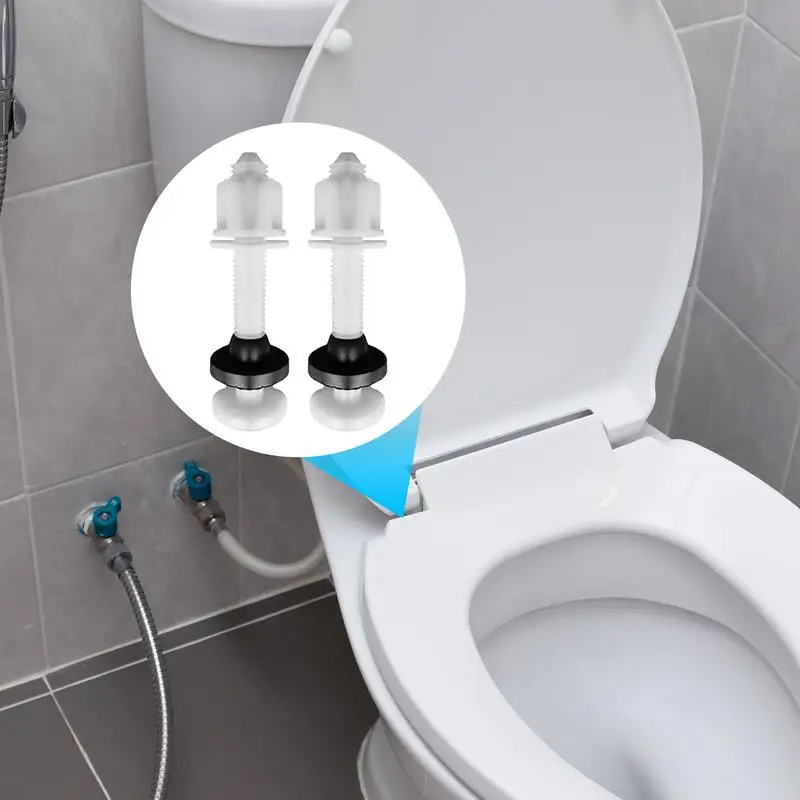 Toilet Seat Bolts 2pcs Toilet Cover Fixing Screws Tank Bolts Bathroom Repair Screw Toilet Seat Hinges Bolts & Nuts Lid Fastener