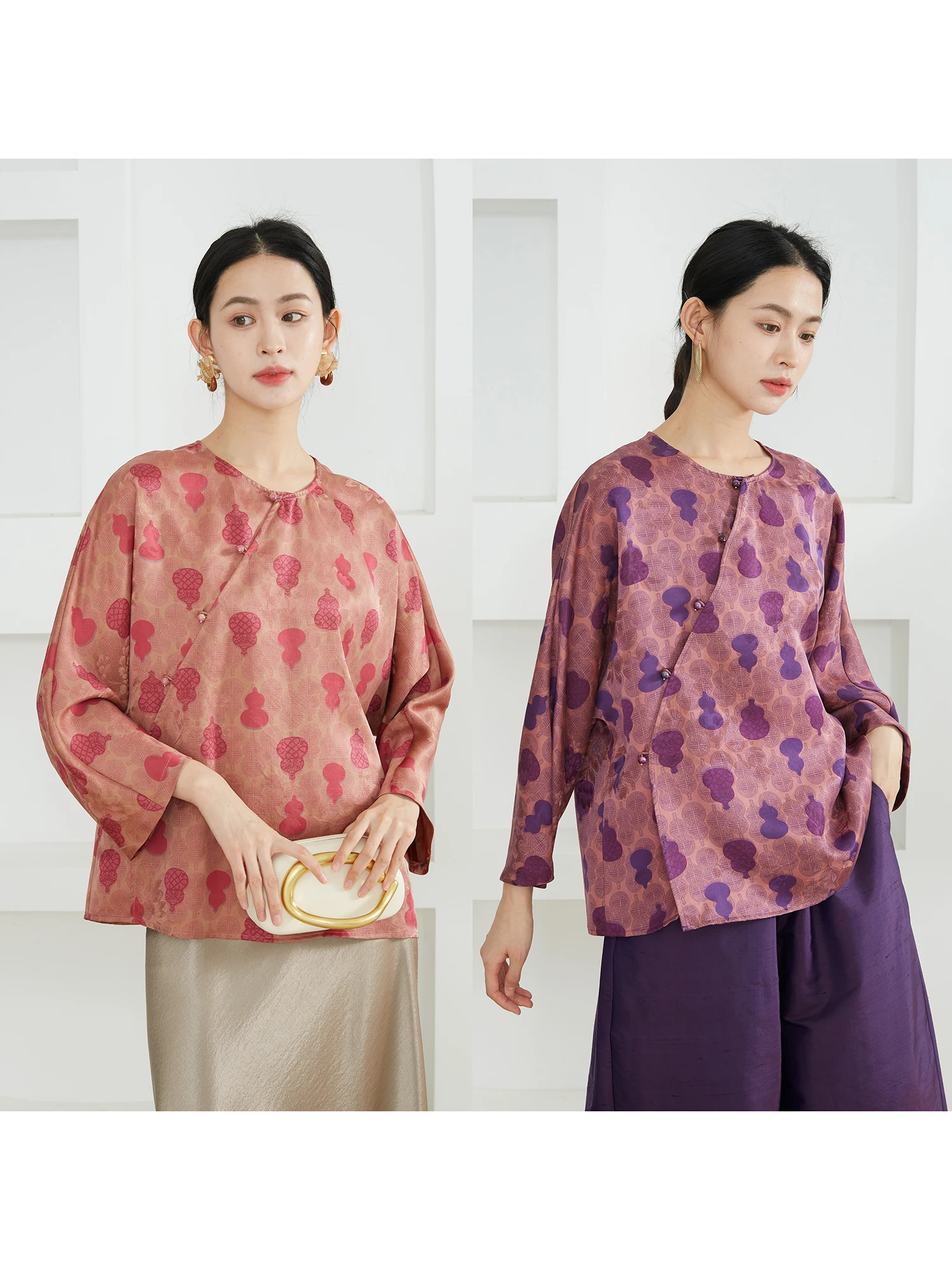 

Оригинальный дизайн, высококачественная шелковая блузка с вышивкой «Красное облако», из шелковой марли, на одной пуговице, прямого кроя, весенняя модная шелковая рубашка