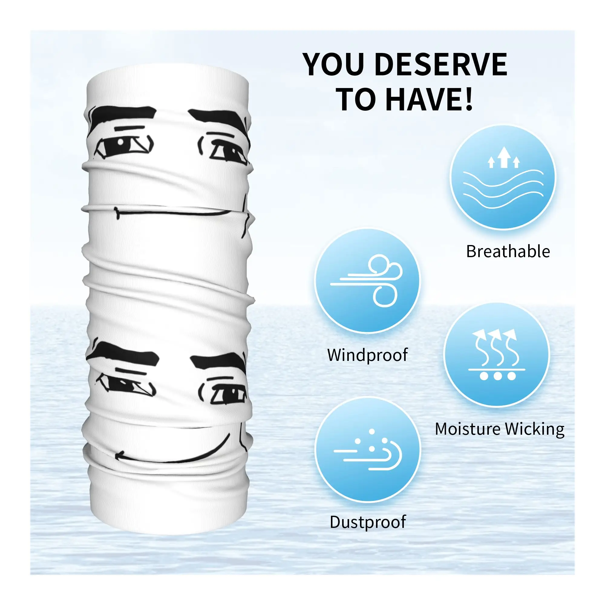 سعيد مضحك فتاة روبوت الوجه أنيمي الشتاء عقال الرقبة أدفأ النساء الرجال التزلج التخييم وشاح أنبوبي Robloxs الوجه باندانا الجراب #3