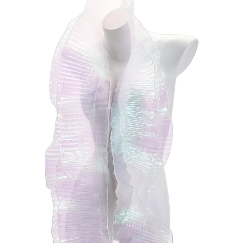 

Градиентная цветная плиссированная кружевная лента из органзы для шитья или декоративно-прикладного искусства, белая, 1/2 дюйма (14~15 мм), 10.72~10.94 ярдов (9.8~10 м)/комплект