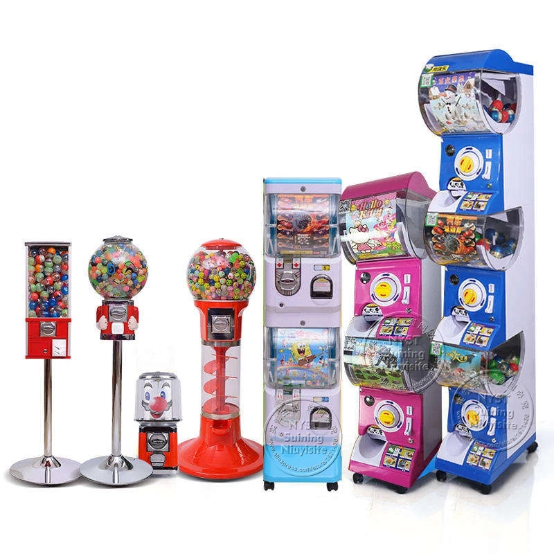 USA Capsule Toy Dispenser Kids Gacha Ball Gift Candy Gachapon Vending Machine Token Coin Operated Amusement Arcade Game Machines