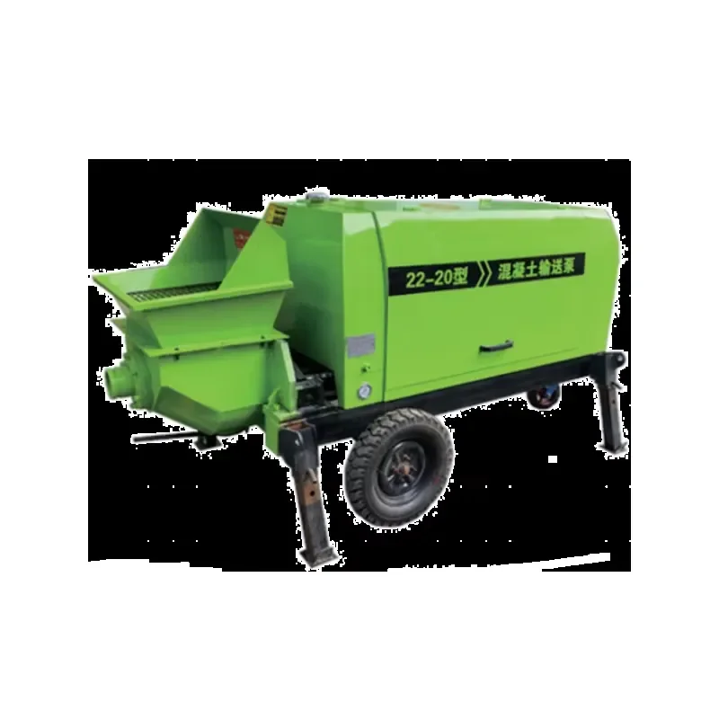 New Mobile Stationary Concrete Pump Machine with Truck Mixer Used for Manufacturing Plant Includes Spare Pipe Parts for Sale