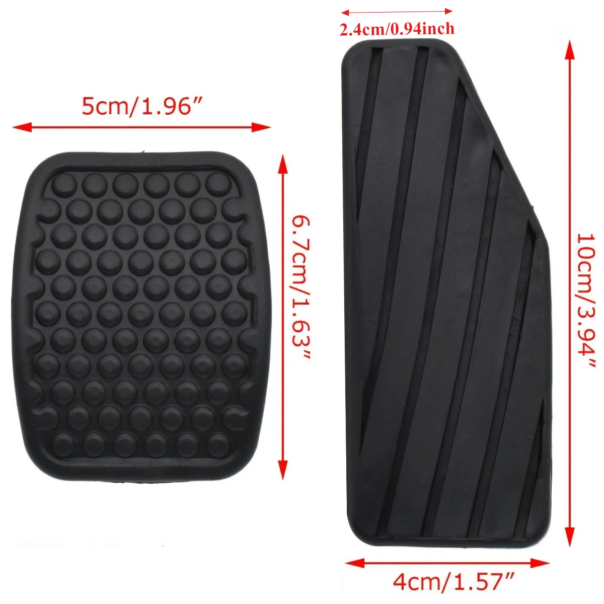 3-teiliges Universelles Auto-Brems- und Gaspedal-Set, Rutschfeste Langlebige Gummiabdeckungen Passend für die Meisten Fahrzeuge – Detail 6