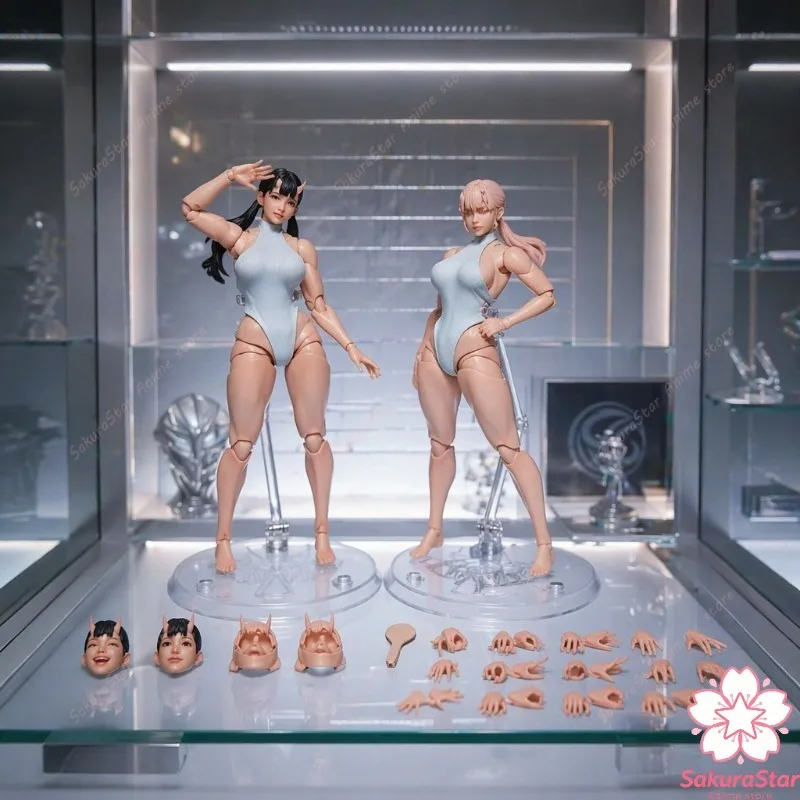 【Vorbestellung】ROMANKEY X COWL 1/12 Ghost Female Body Bewegliche Actionfigur Desktop-Ornament Sammlerstück Hobby-Geschenk
