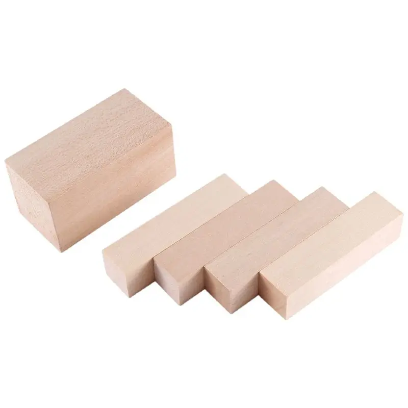 

ABLQ 5 Pcs Carving Wood Blocks Whittling Wood Blocks Basswood Carving Blocks Unfinished Soft Wood Set For Carving Beginners