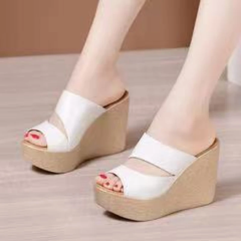 2022 New Women Platform Sandals Wedge High Heels Summer Shoes Casual Comfortable Beach Shoes Woman Sandals Slip on Women\'s Shoes