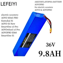 (36V 9.8AH) AOVO AOVOPRO M365PRO Kugoo S1 Electric Scooter High Power Battery 350W, 500W 1000W Battery Pack 10S3P