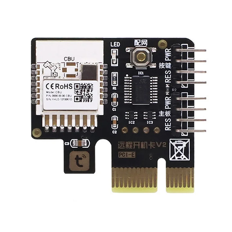 AM-Tuya Computer Power Reset Switch PCIE Card Computer Remote Boot Card APP Afstandsbediening voor Google Home/Amazon Echo