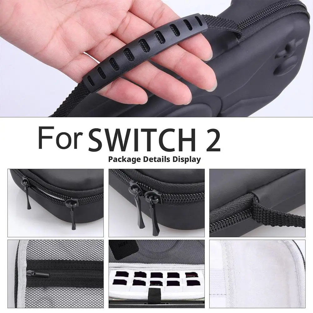 For Nintendo Switch 2 EVA Handheld Game Console Bag Portable Hard Shell Pouch Waterproof Carrying Travel Game Bag For Switch 2