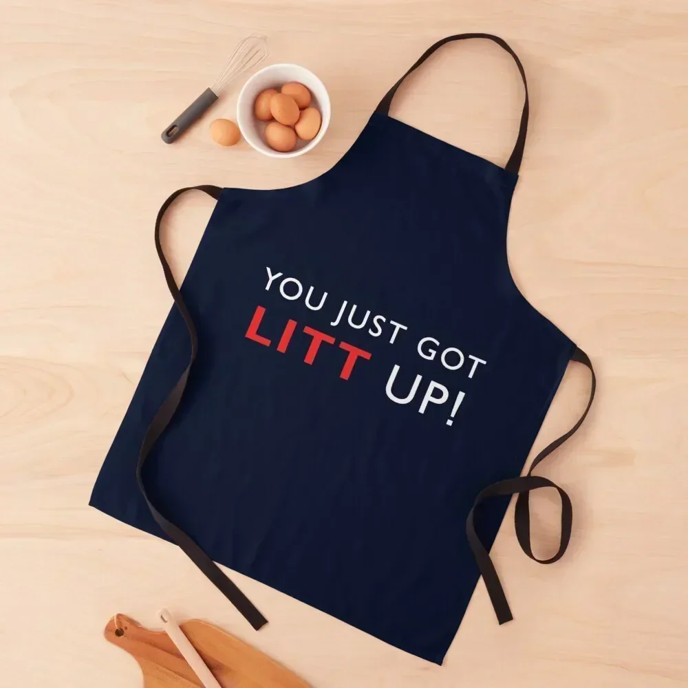 

You Just Got Litt Up! Apron custom women's kitchen painters kitchen woman Bib For Kitchen Apron