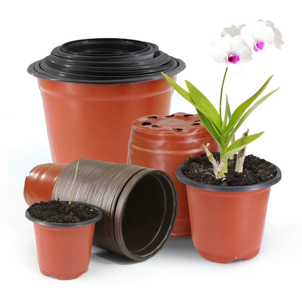 9/10/11/12/15cm Flowerpot Plastic Grow Box Fall Resistant Tray for Home Garden Plants Nursery Cup Transplant Flower Plant Pots 