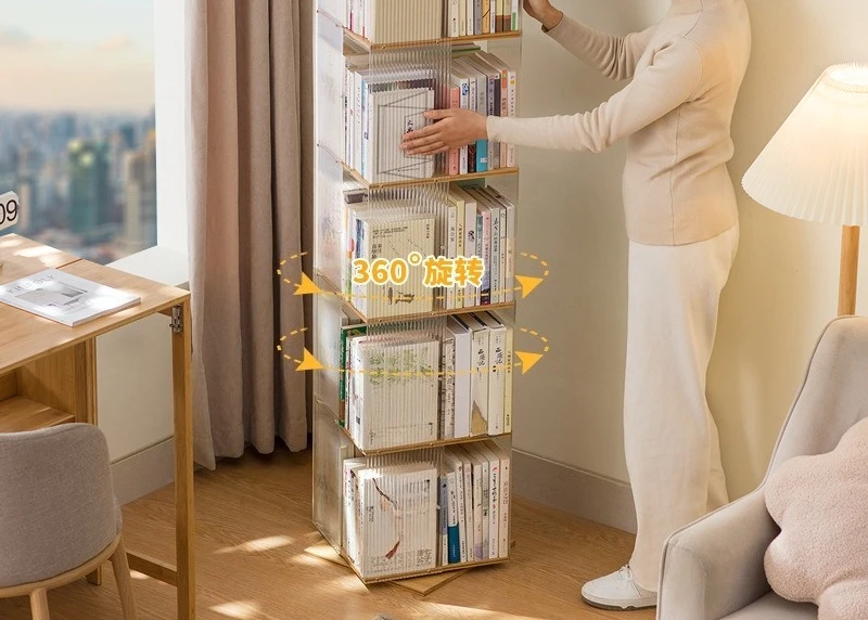 Simple children's bookshelf against the wall Floor shelf Simple household bookcase Storage cabinet