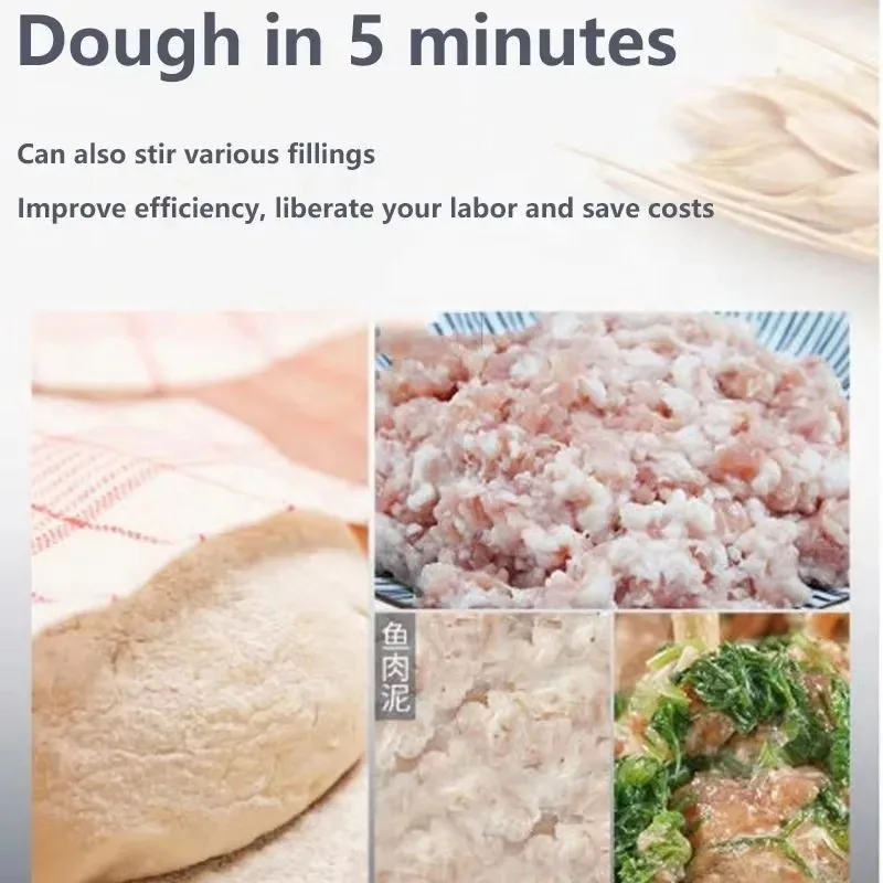 معدات تجهيز الدقيق التجارية المصنوعة من الفولاذ المقاوم للصدأ، خلاط العجين، خلاط الدقيق #4