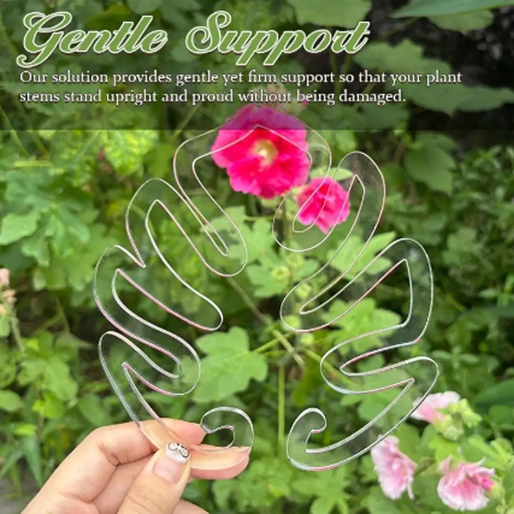 1/2PCS Reusable Turtle Shell Bamboo Clamp Garden Tools Stem Organizer Wooden Flower Stem Holder Support Branches
