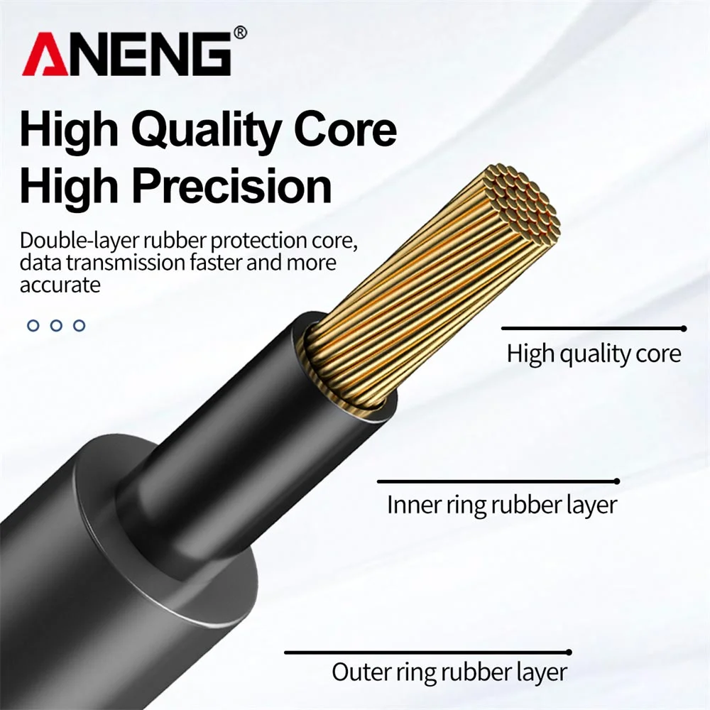 2PCS/Set ANENG PT2010 Digital Multi Meter Probe 20A 1000V Test Leads Spring Wire Needle Tip Universal Pens Multimeter Accessory