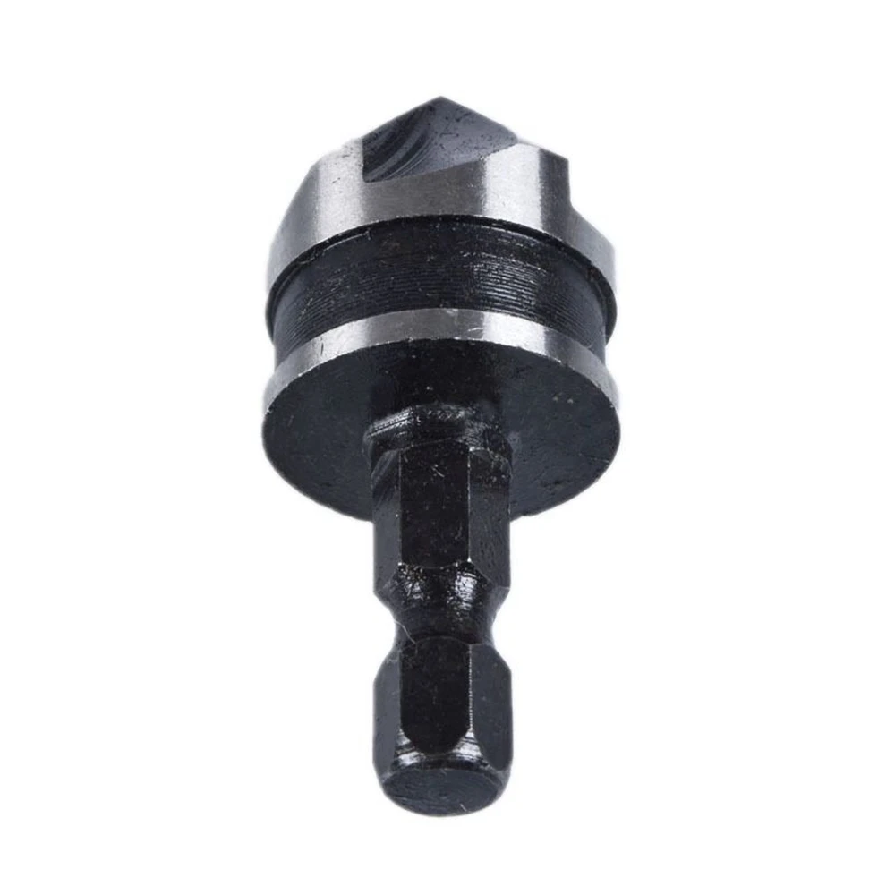 Krechtige-Juego de brocas para avellanador de flauta, cortador de achaflanado de 90 grados para madera y Metal, 12mm, 16mm, 19mm, 3 unidades