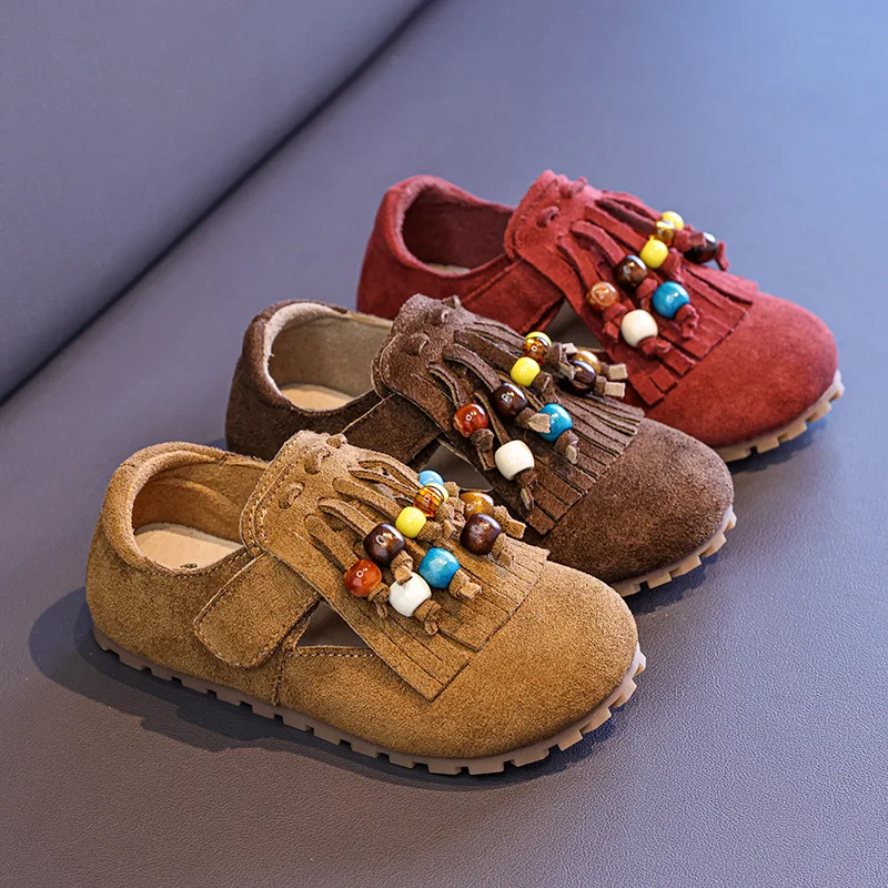 

Осень 2023, новая кожаная обувь для девочек в этническом стиле, простая универсальная детская повседневная обувь, модная обувь в стиле ретро для девочек, Zapatos