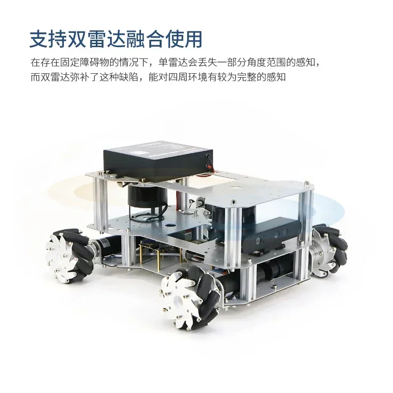 Dual LiDAR ROS Robot Intelligent Car Raspberry Pi 5 Mobile Chassis SLAM Navigation