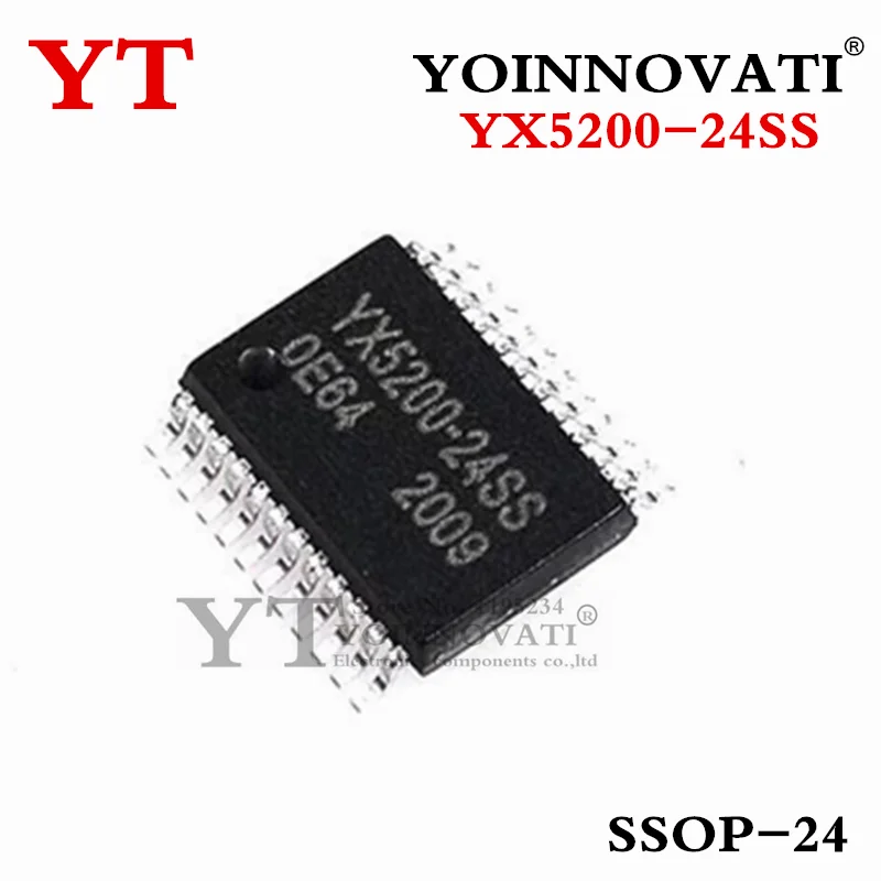 10PCS YX5200-24SS YX5200 Serial mp3 spots feature MP3 programs can be linked to U disk TF card SD card chip YX520024SS