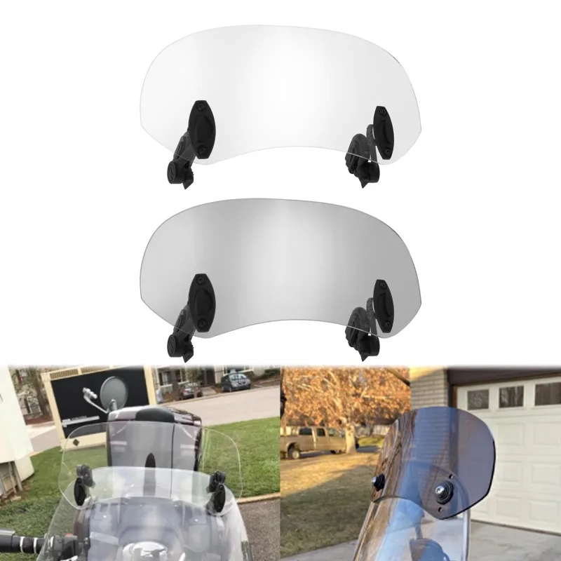 

for Universal Motorcycle Windshield heightened Adjustable Spoiler Clamp-On Windscreen Deflector Suitable For All Motorcycle Mode