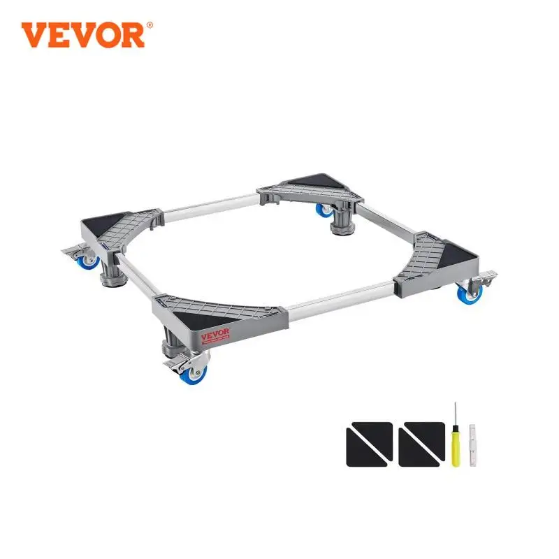 VEVOR 400 lbs Mini Fridge Stand Mover Adjustable Mobile Base with 4 Locking Swivel Wheels for Washing Machine Refrigerator