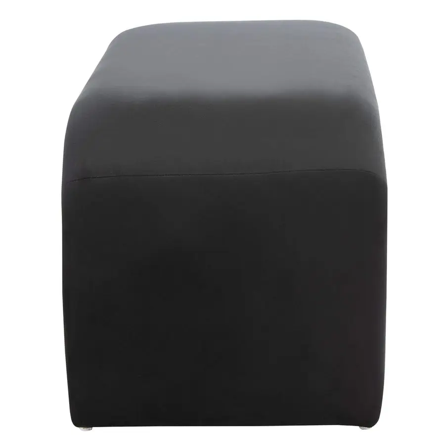 Home Collection Tenko Moderne Bank aus schwarzem Samt, komplett montiert, BCH1300B