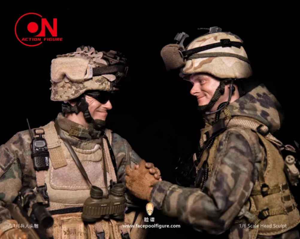 Scultura Testa Maschile con Espressione FP-H-002 in Scala 1/6, Adatta per Action Figure da 12 Pollici