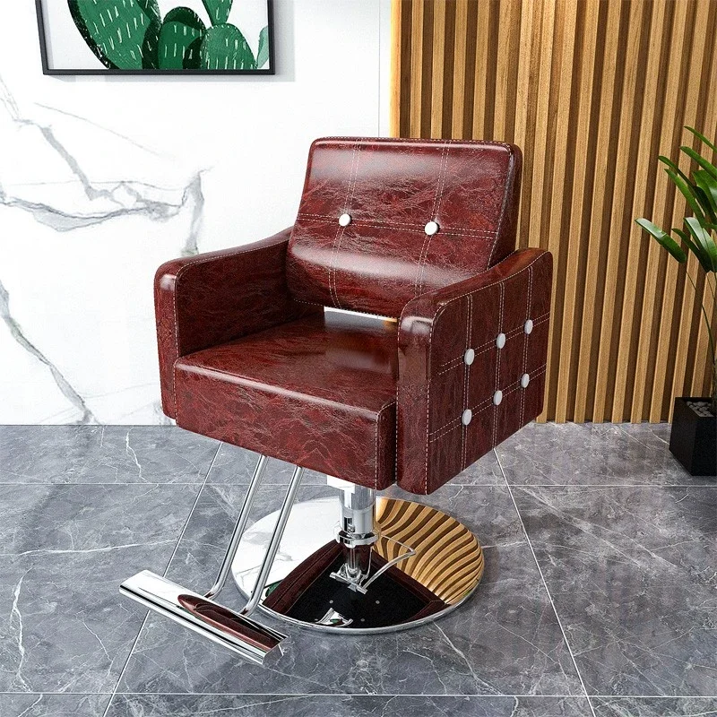 Rollende profession elle Friseurs tuhl Rad ergonomische Friseurs tuhl Vintage bequeme Silla de Barbero Salon Ausrüstung Möbel