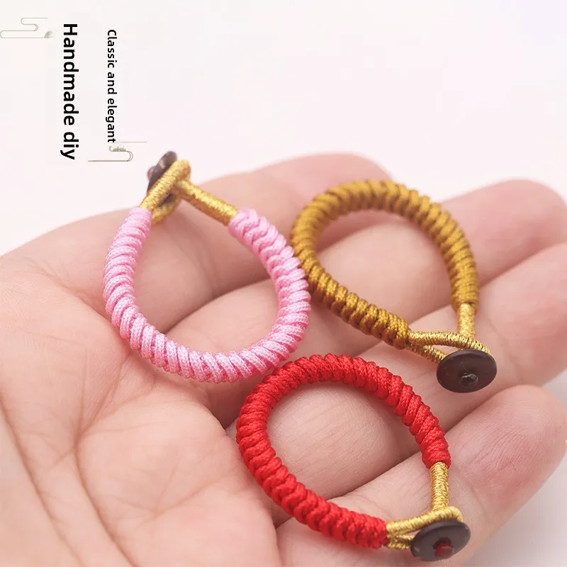 King Kong Knot Keychain Handwoven Ring, Car Hanging Bag Hanging Accessories Decorative Bracelet Necklace DIY Jewelry Material