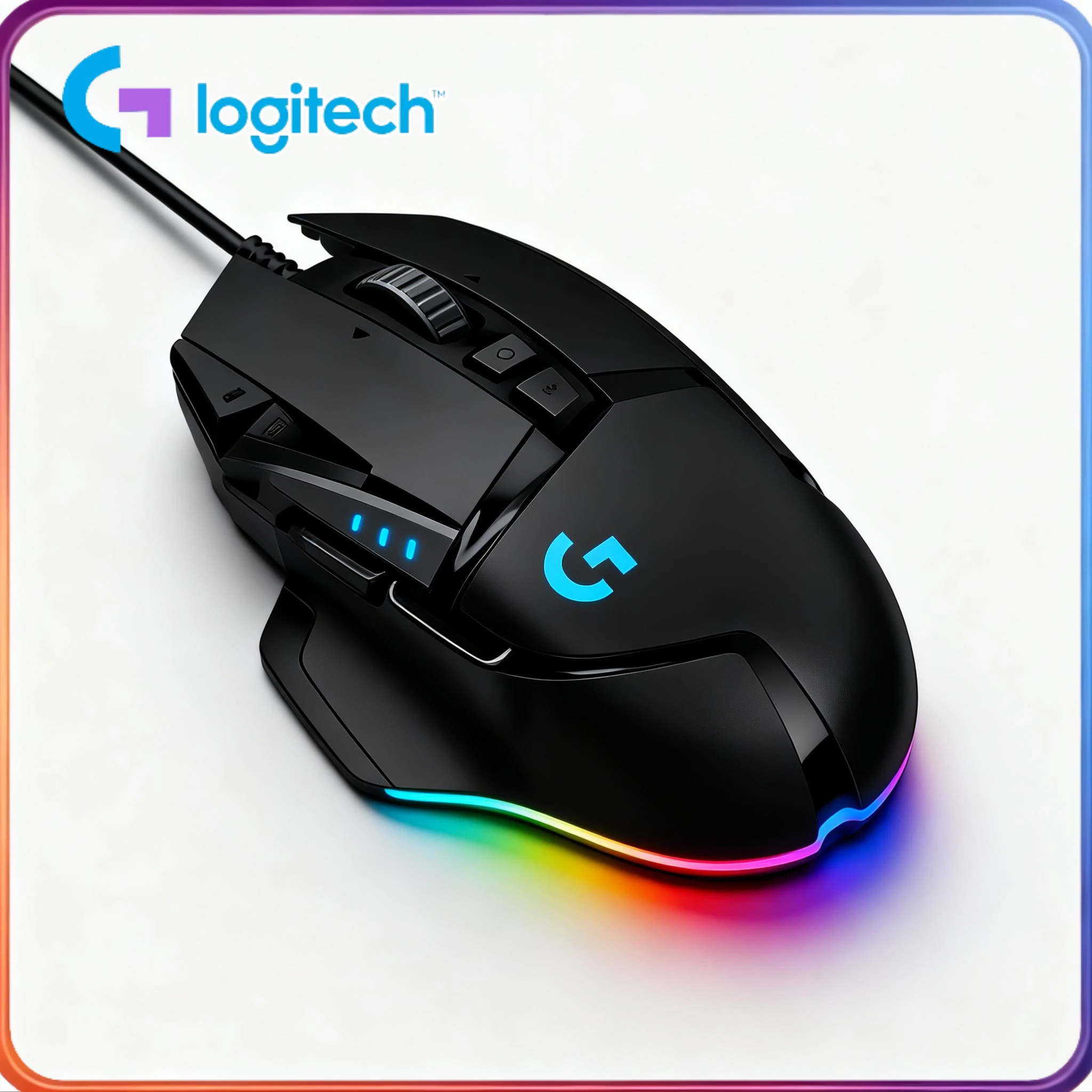 

Logitech G502/G402/G203 mouse, with RGB lighting effect synchronization, 11 programmable keys, a gaming powerhouse.