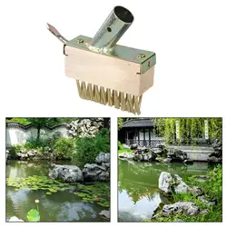 Wire Brush Broom Deck Cleaner Brush Weeding Remover Brush Moss Removal Tool for Gardening Pavement Lawn Sidewalk Driveway