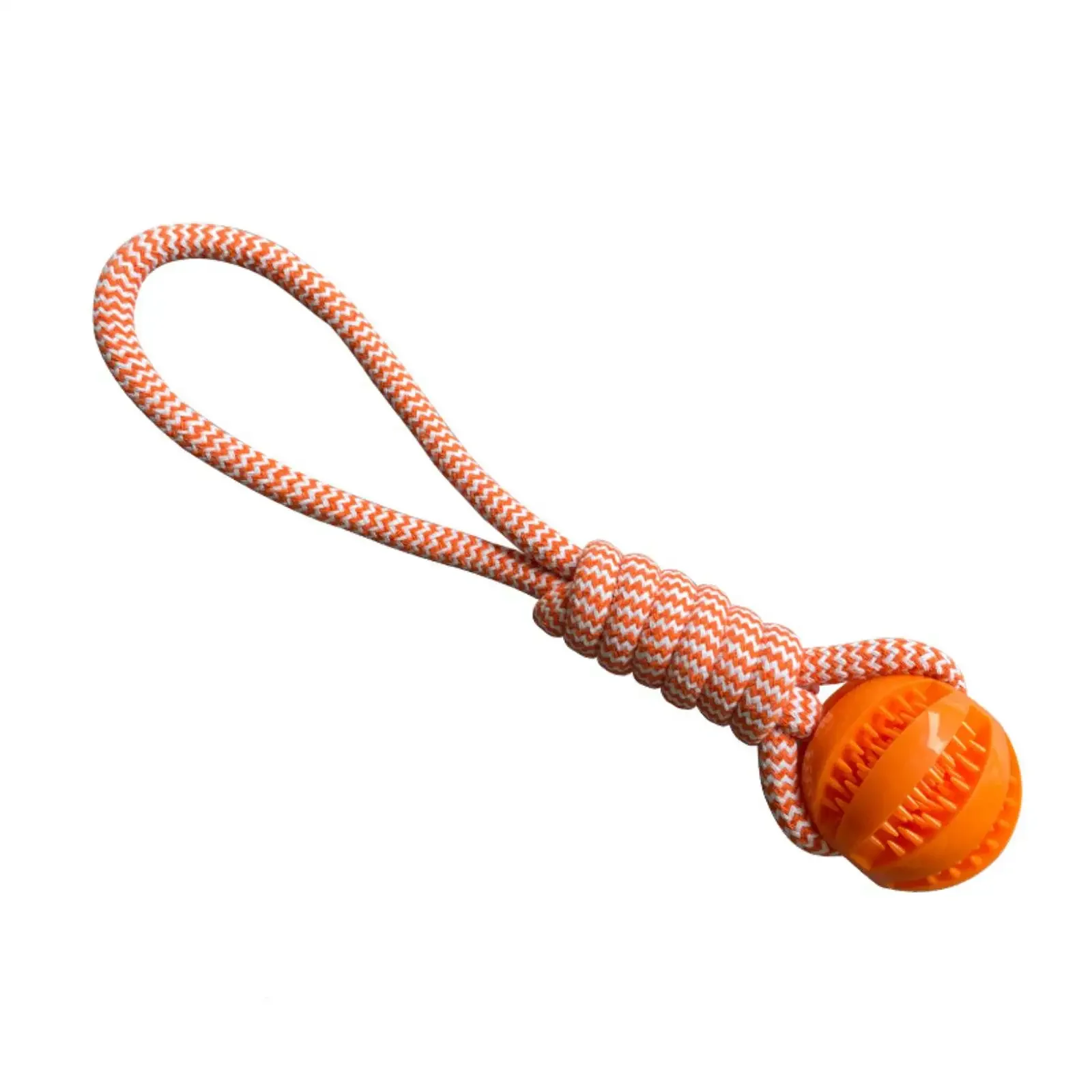 3-Farbiger Hunde-Spielball aus Bissfestem Baumwollseil, Handgehaltener Leckerli-Ball zur Zahnreinigung und Interaktiven Bildungsaufgaben – Detail 8