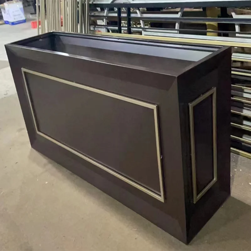 صندوق زهور من الحديد المطاوع في الهواء الطلق، سياج سرير على شكل زهرة فناء مربع #4