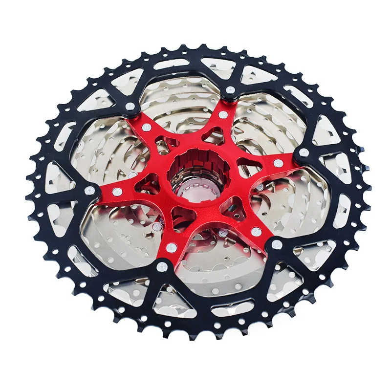 Split Mountain MTB Bike Freewheel HG 11-40/42/46/50/52T Sprocket Alloy Steel Bicycle Cassette Flywheel 8/9/10/11/12 Speed