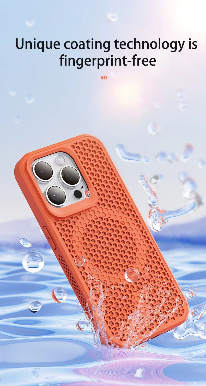 Cooling Heat Dissipation Magnetic Phone Case For iPhone 18 17 16 15 14 13 12 11 Pro Max Breathable Hard Back Cover For Magsafe