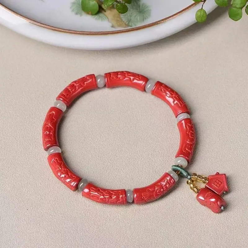 UMQ 2024 Natural Raw Ore Emperor Sand Elbow Bracelet Women's Lucky Lucky Bracelet Gift for Girlfriend