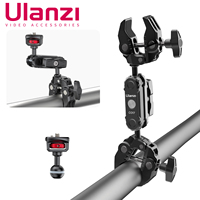 Ulanzi CO17 Metal Dual Ball Head Super Clamp Magic Arm Crab Clip with 1/4 Hole For Dji Gopro Action Insta360 Panoramic Camera