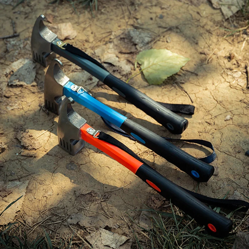 Portable Carbon Steel Camping Tent Hammer Multifunction Tool - Peg Stake Puller Mallet Awning Canopy Remover Extrator